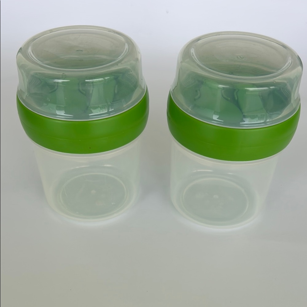 Green and Clear Food Storage Containers